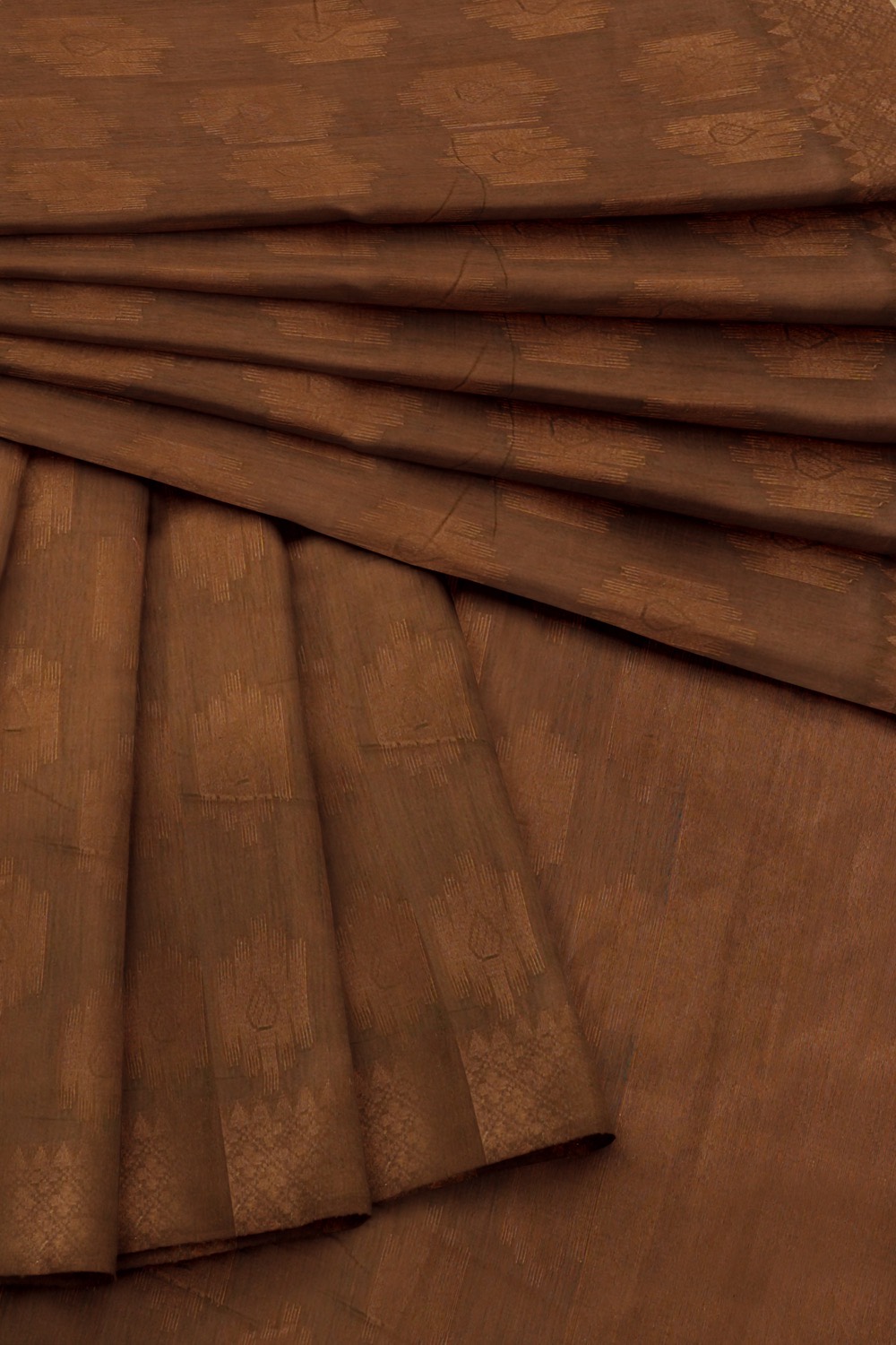 sri kumaran stores chentheri cotton saree chocolate brown saree with chocolate brown border 4