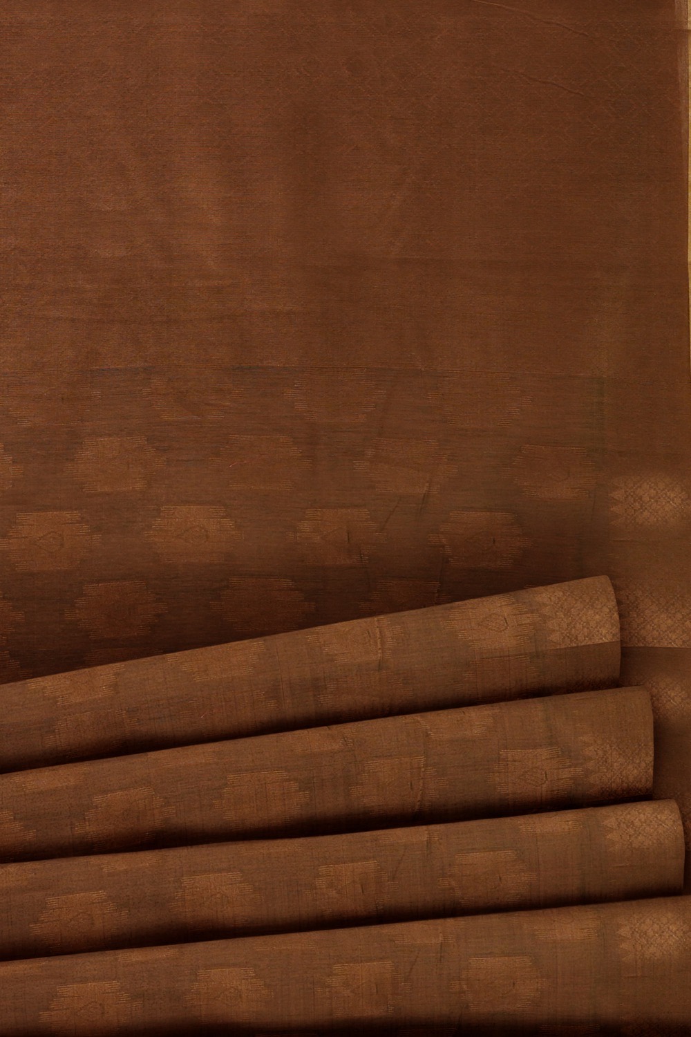 sri kumaran stores chentheri cotton saree chocolate brown saree with chocolate brown border 5