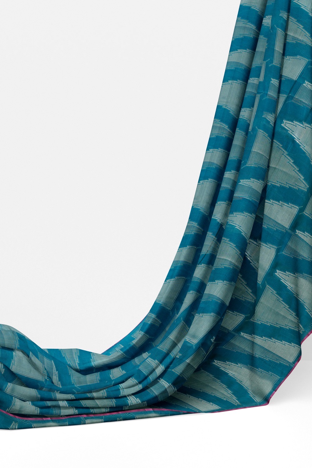 sri kumaran stores chentheri cotton saree dark blue saree with pink border 3