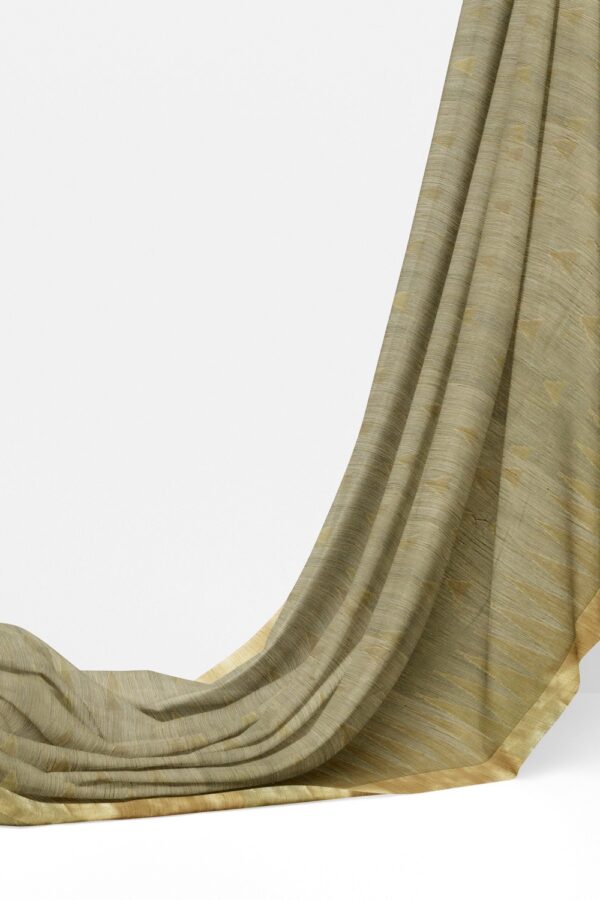 sri kumaran stores chentheri cotton saree dark grey saree with golden border 3