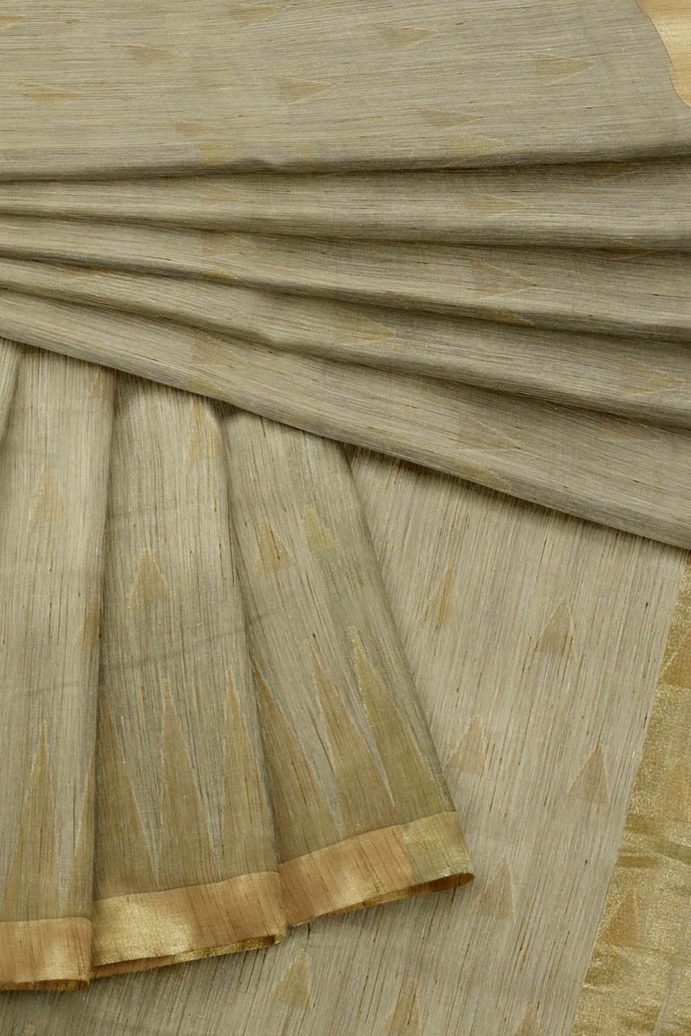 sri kumaran stores chentheri cotton saree dark grey saree with golden border 4