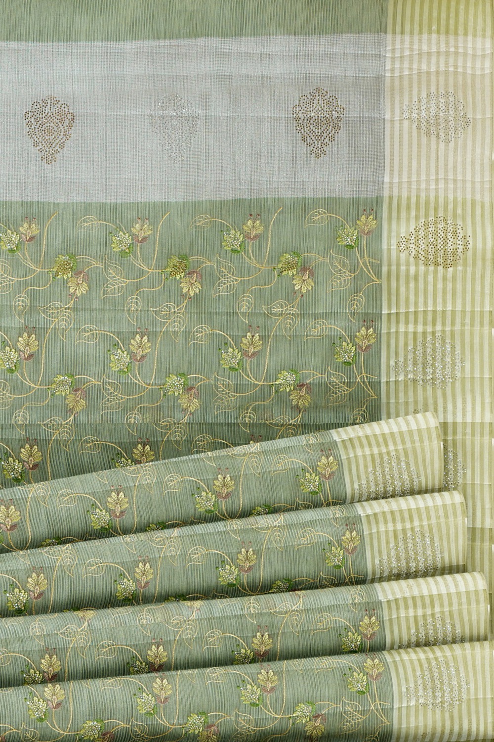 sri kumaran stores chentheri cotton saree grey saree with white and sandal border 5