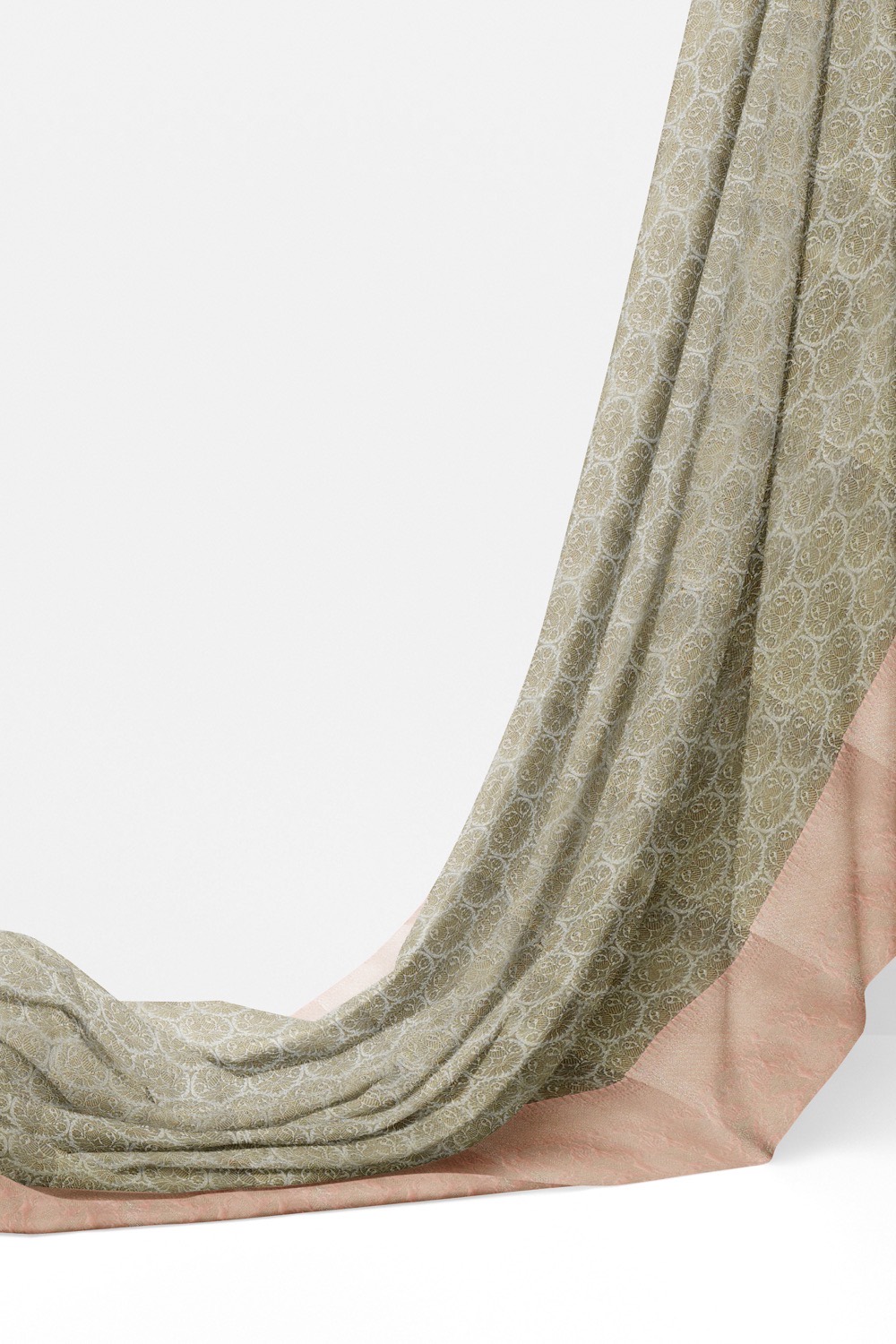 sri kumaran stores chentheri cotton saree half white saree with peach colour border 3