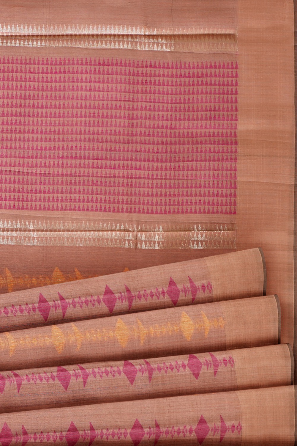 sri kumaran stores chentheri cotton saree light brown saree with light brown border 5