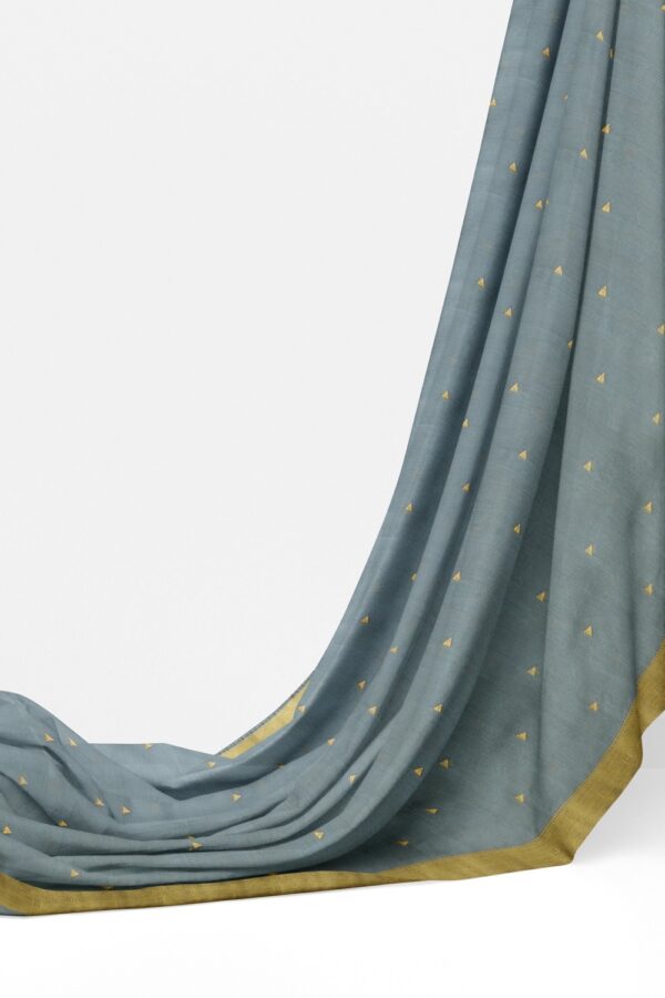 sri kumaran stores chentheri cotton saree mild blue saree with golden border 3