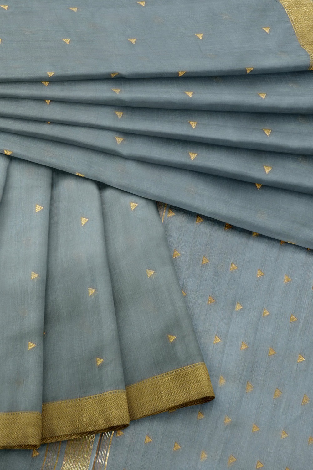 sri kumaran stores chentheri cotton saree mild blue saree with golden border 4