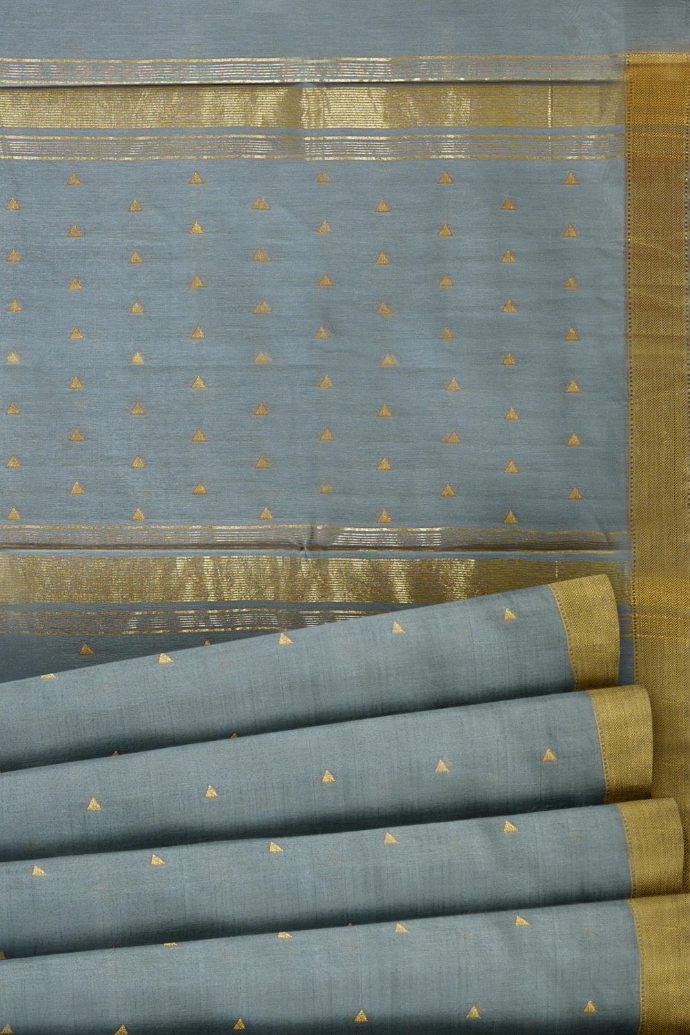 sri kumaran stores chentheri cotton saree mild blue saree with golden border 5