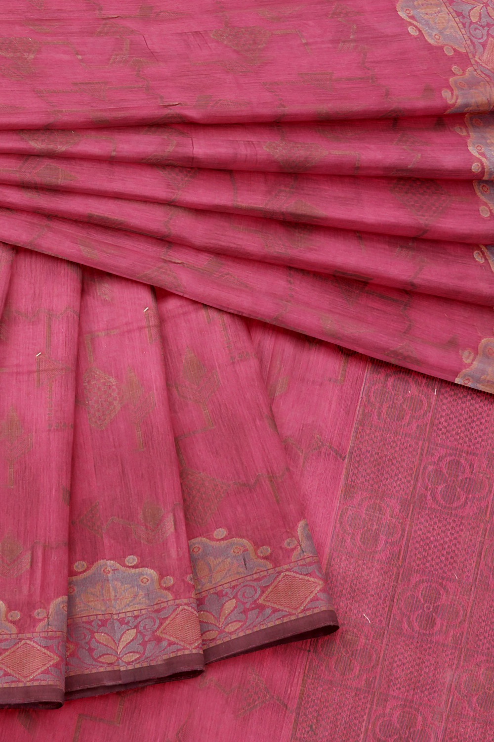 sri kumaran stores chentheri cotton saree pink saree with light blue border 4