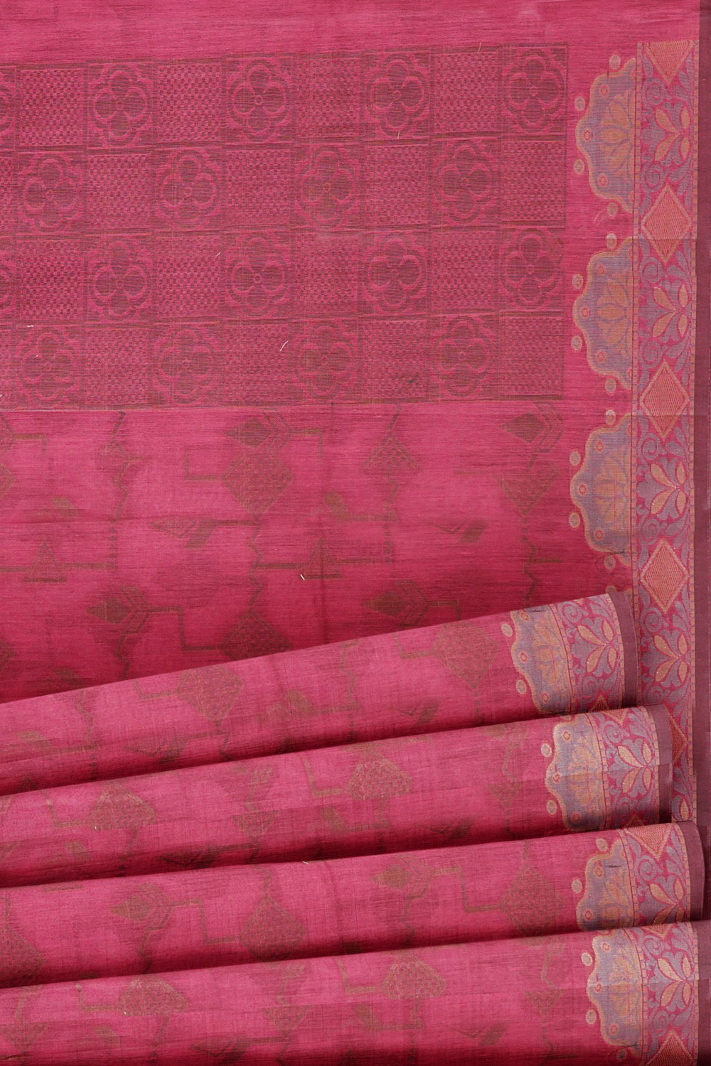 sri kumaran stores chentheri cotton saree pink saree with light blue border 5
