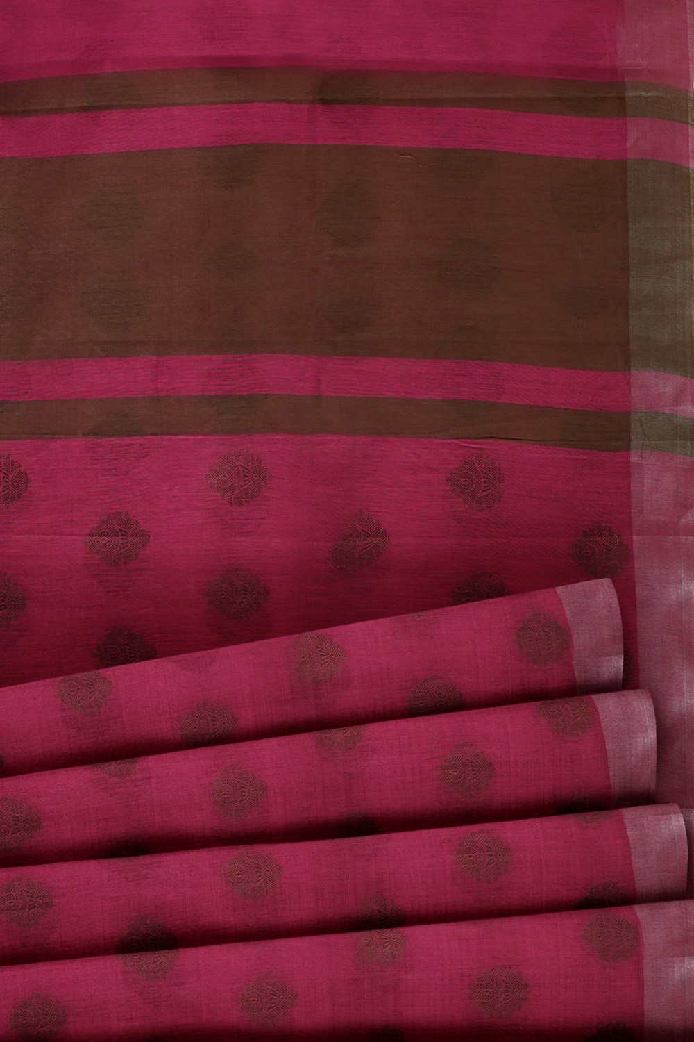sri kumaran stores chentheri cotton saree pink saree with light silver border 5