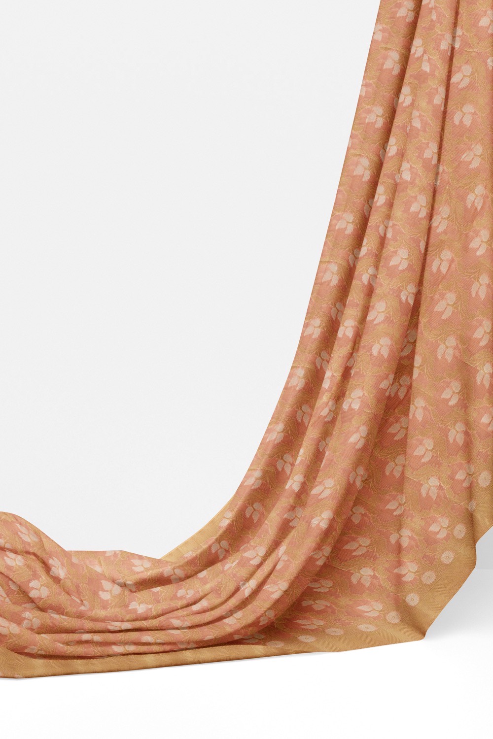 sri kumaran stores chentheri cotton saree pinkish brown saree with sandal border 3