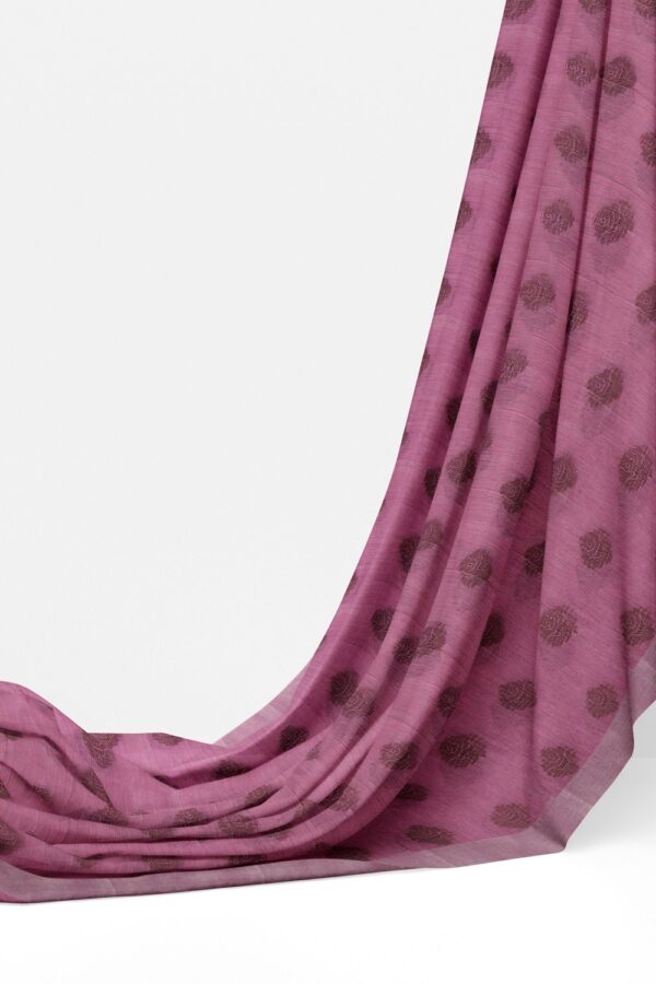 sri kumaran stores chentheri cotton saree purple saree with silver border 3