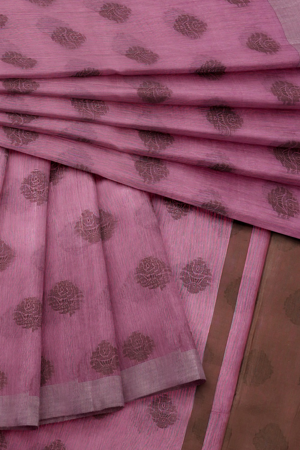 sri kumaran stores chentheri cotton saree purple saree with silver border 4