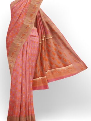 sri kumaran stores chentheri cotton saree red saree with brown border 1