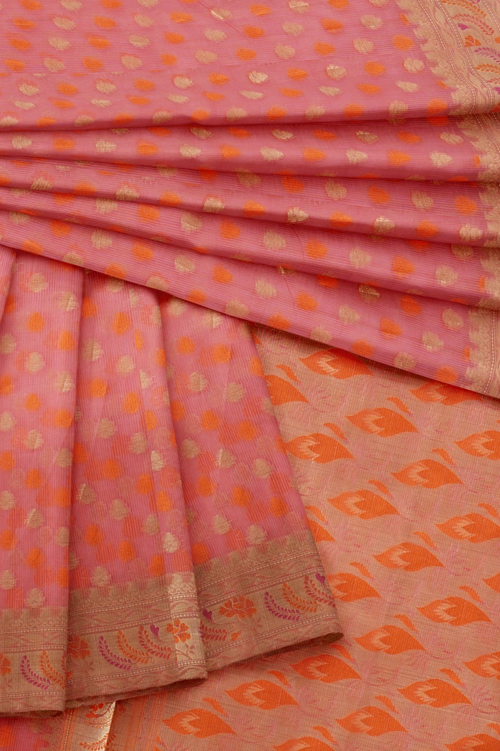 sri kumaran stores chentheri cotton saree red saree with brown border 4