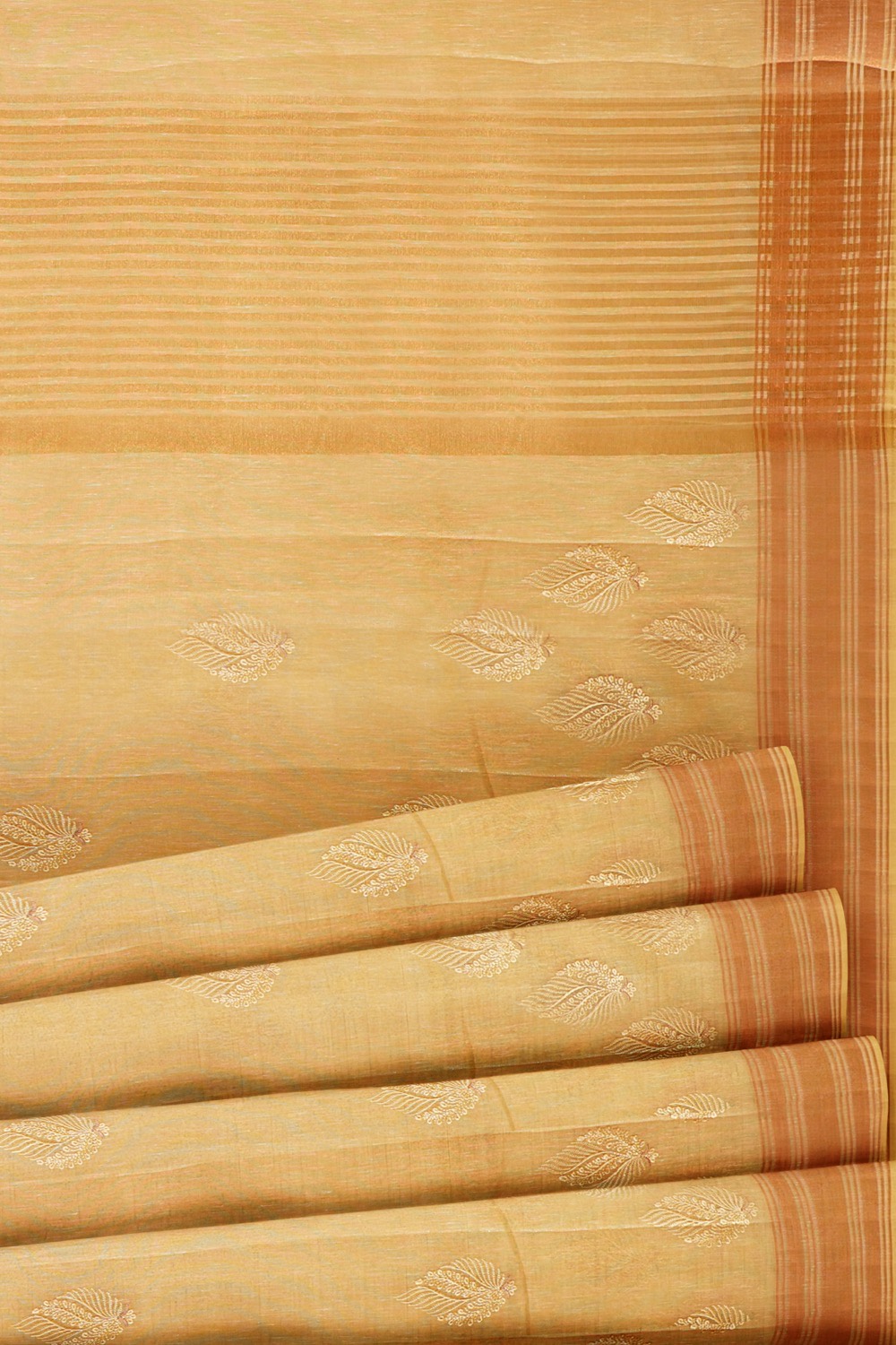 sri kumaran stores chentheri cotton saree sandal saree with brown border 5