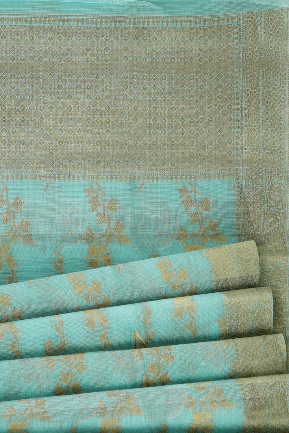 sri kumaran stores chentheri cotton saree sky blue saree with silver border 5