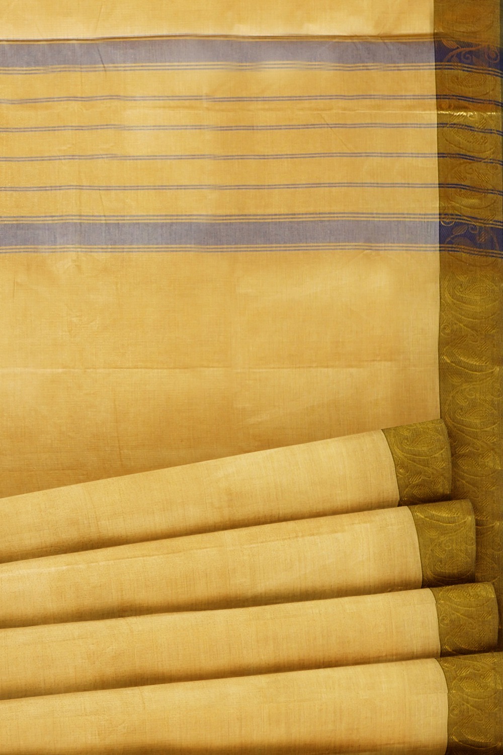 sri kumaran stores chettinad cotton saree beige saree with mango motif border 520221213