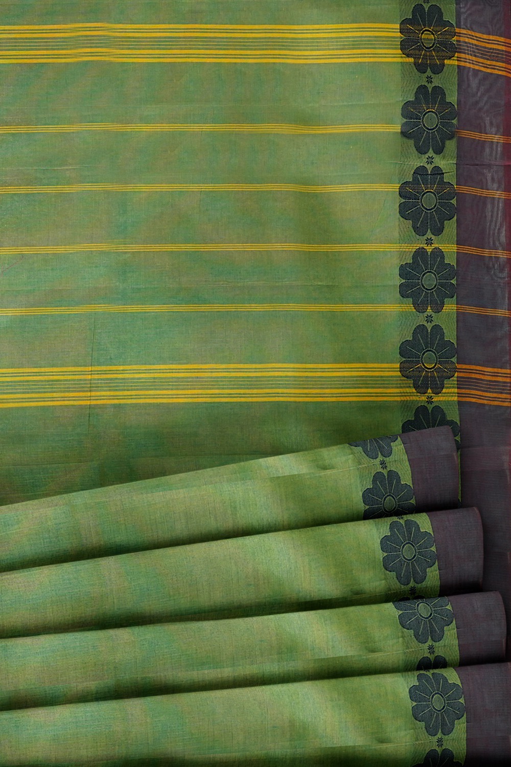 sri kumaran stores chettinad cotton saree green saree with purple border 520221213