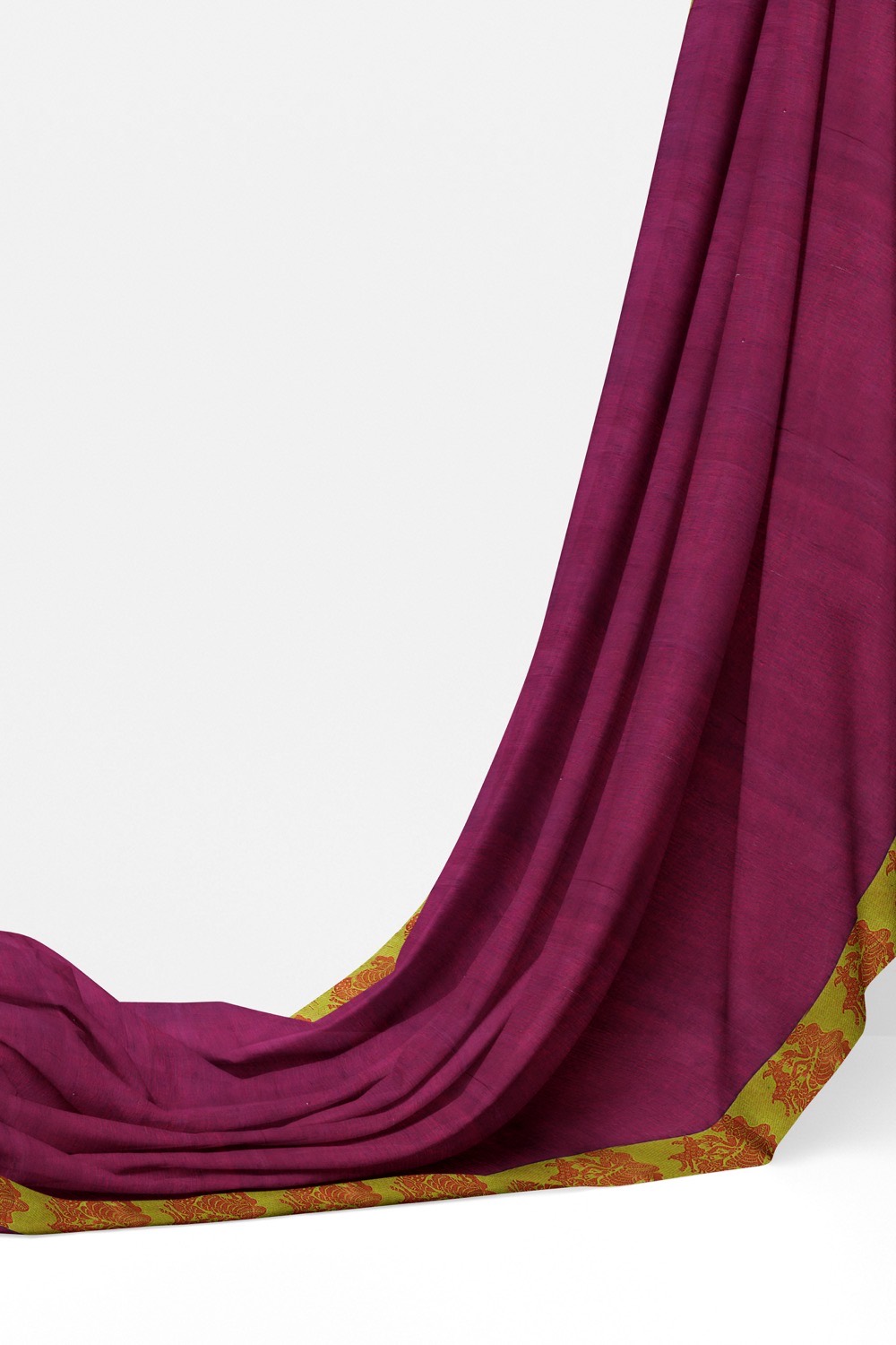 sri kumaran stores chettinad cotton saree purple saree with green border 320221213