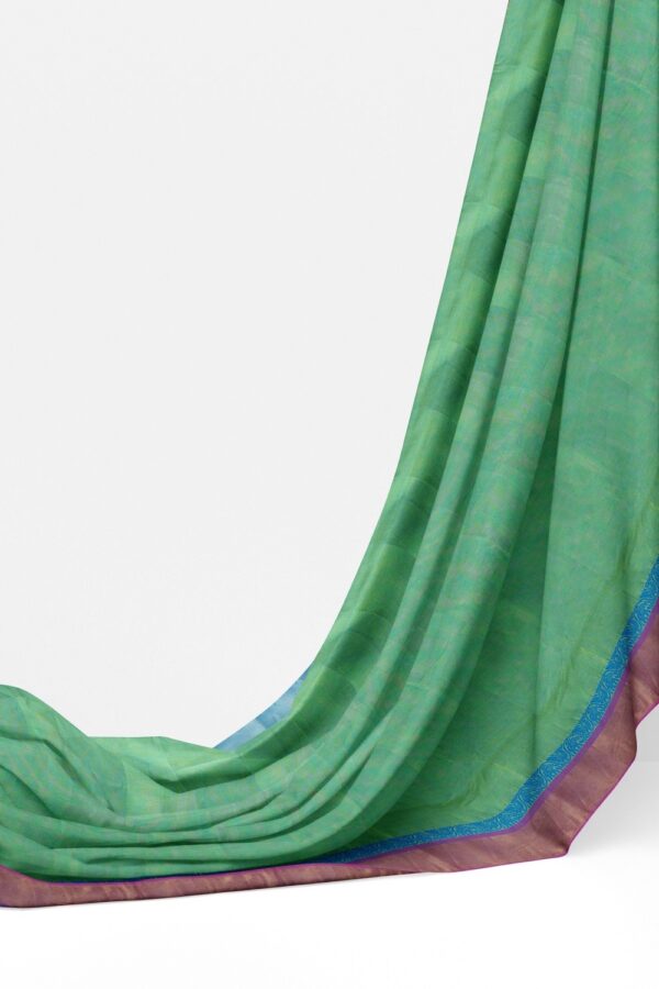 sri kumaran stores chettinad cotton saree turquoise blue saree with purple and blue border 320221213
