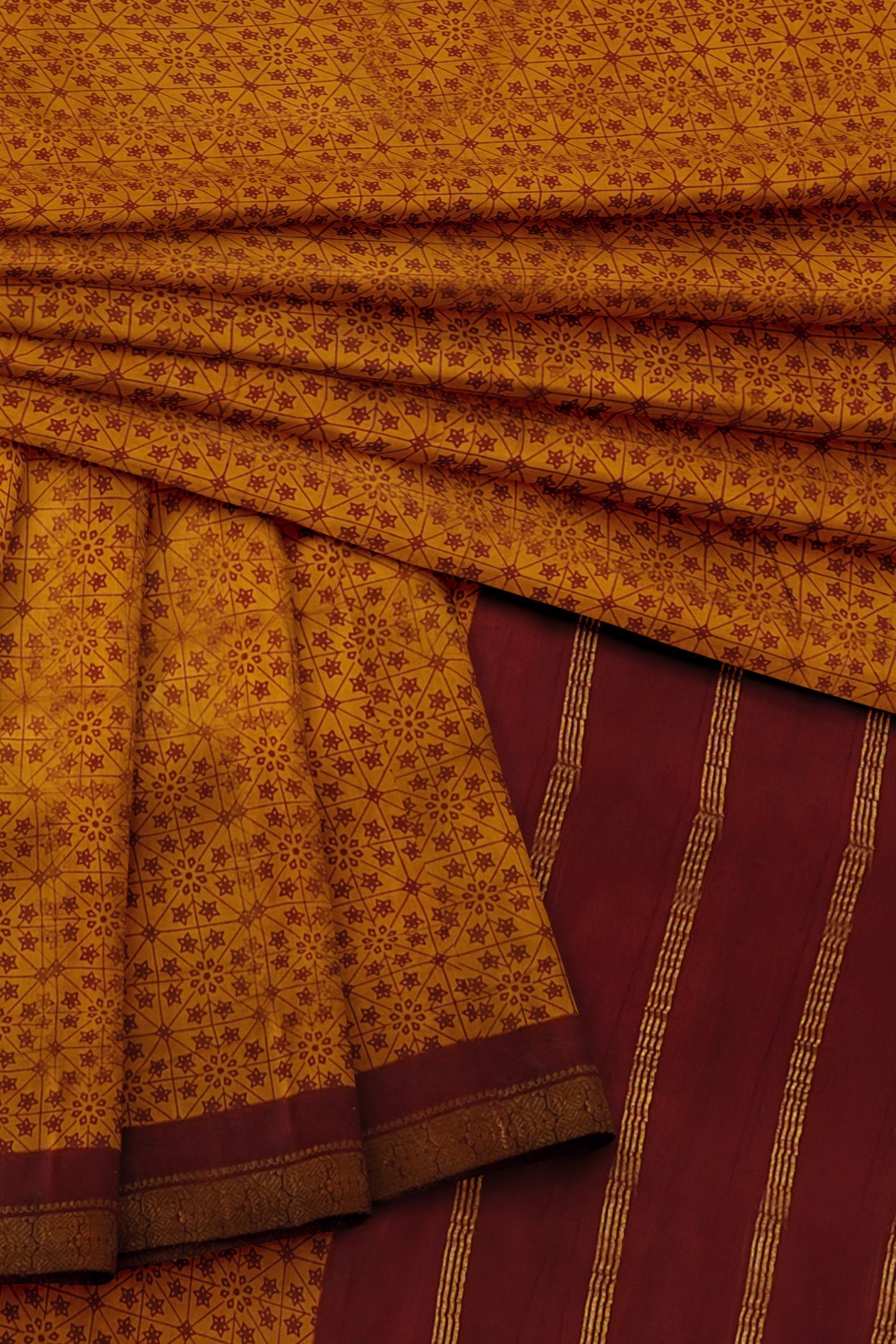 sri kumaran stores chungudi cotton saree allover design yellow saree with maroon border 420221213