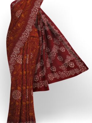 sri kumaran stores chungudi cotton saree dark brown saree with allover design 120221213