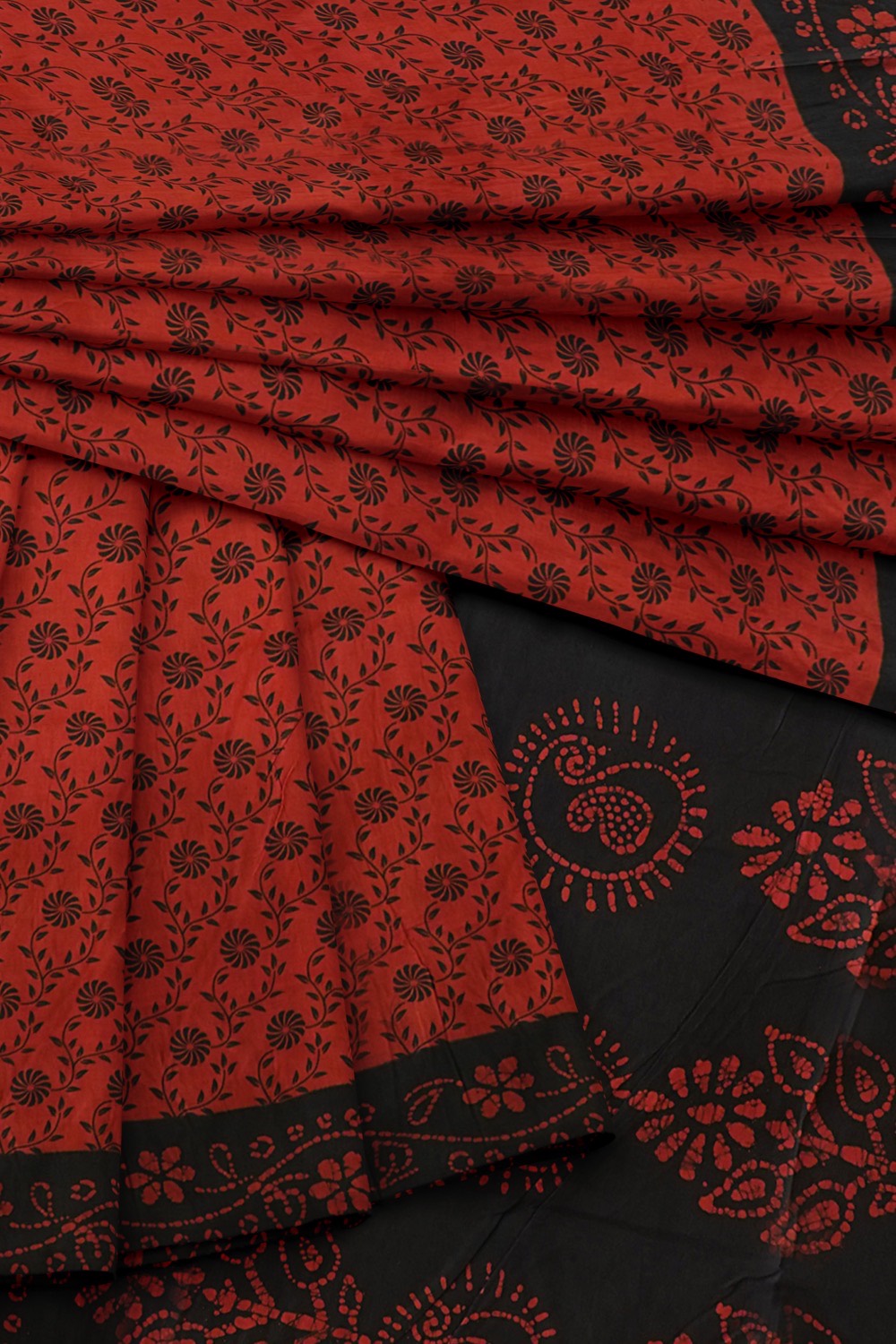 sri kumaran stores chungudi cotton saree dark orange saree with black border 420221213