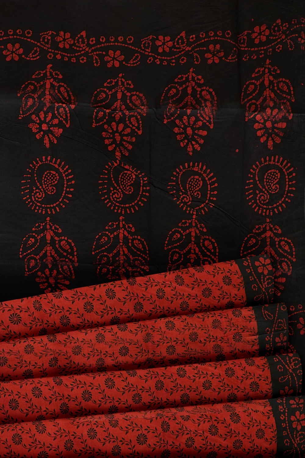 sri kumaran stores chungudi cotton saree dark orange saree with black border 520221213