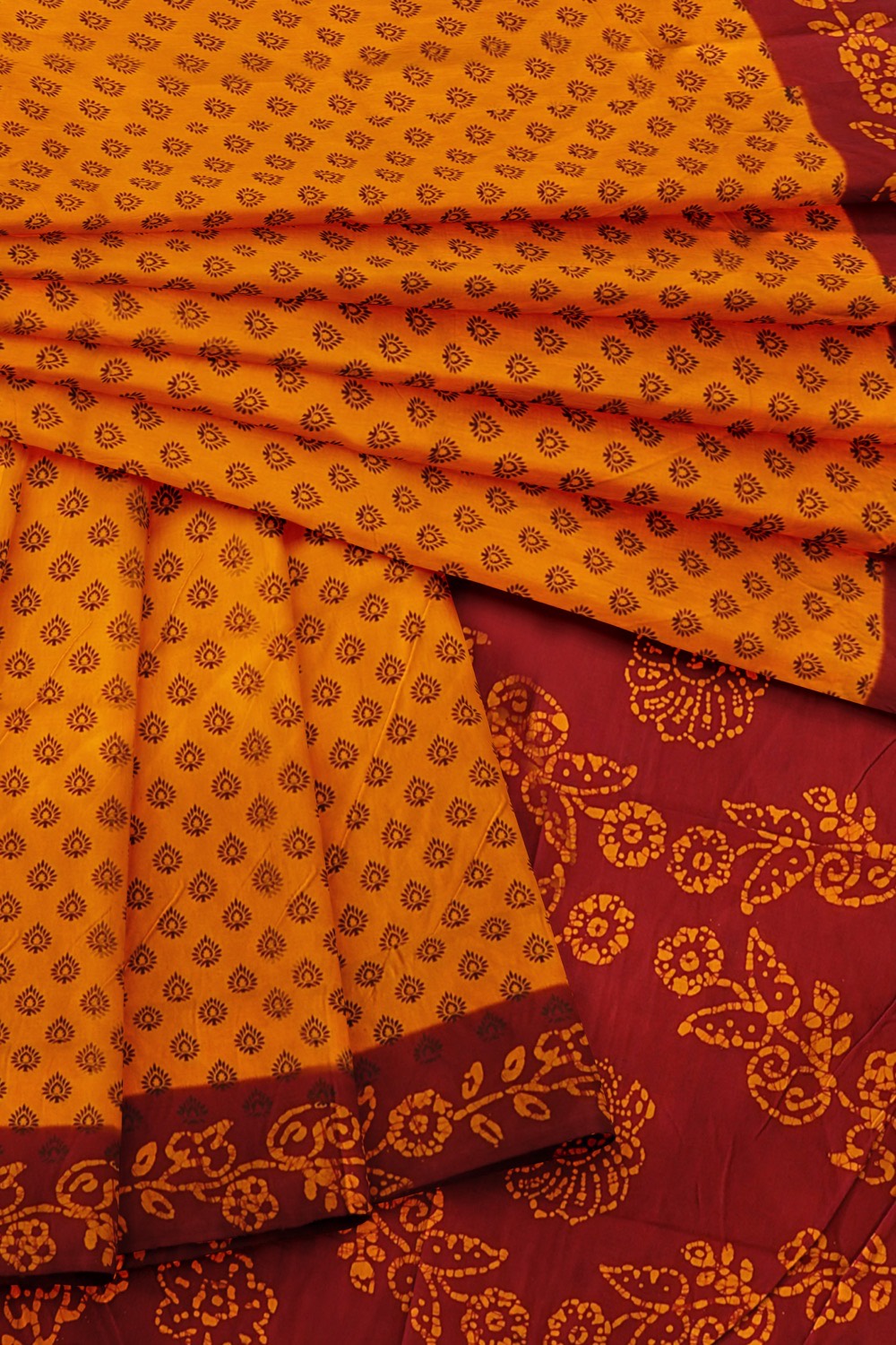 sri kumaran stores chungudi cotton saree dark yellow saree with red border 420221213