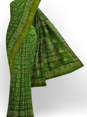 sri kumaran stores chungudi cotton saree grass green saree with zari border 120221213