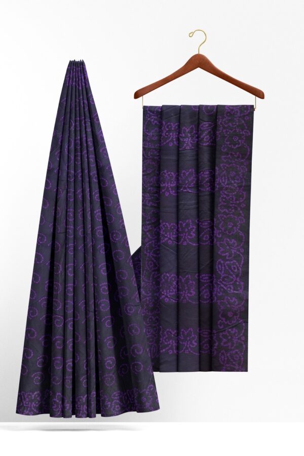sri kumaran stores chungudi cotton saree indigo blue saree with allover design 220221213