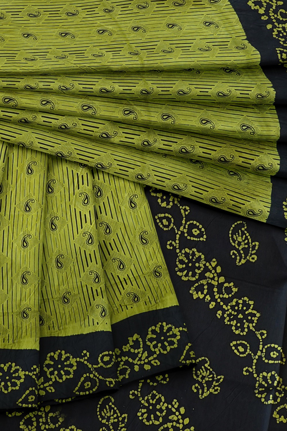 sri kumaran stores chungudi cotton saree light green saree with dark blue border 420221213