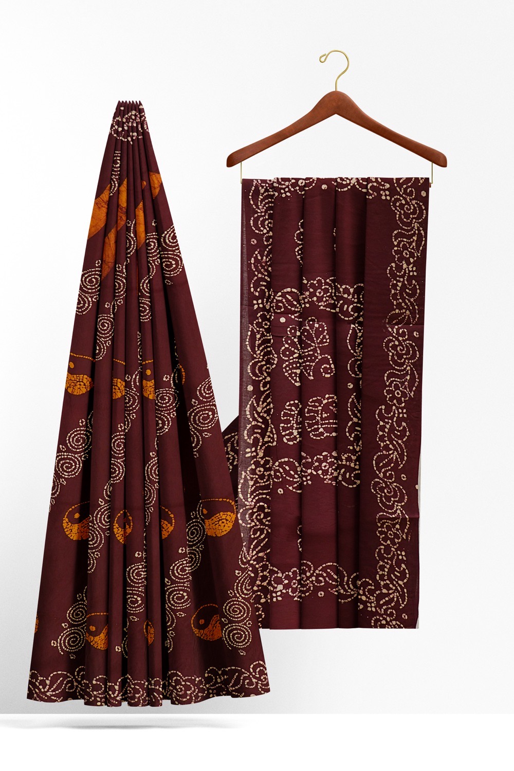 sri kumaran stores chungudi cotton saree maroon saree with allover design 220221213