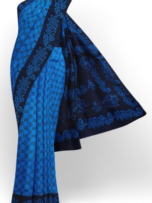 sri kumaran stores chungudi cotton saree royal blue saree with dark blue border 120221213