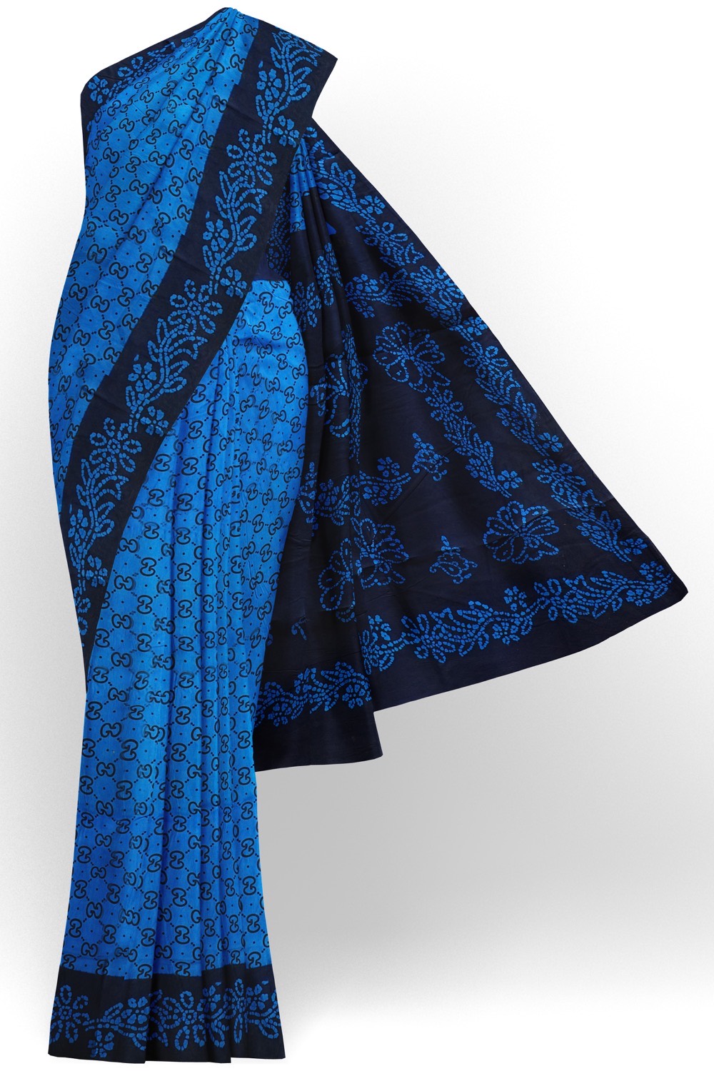 sri kumaran stores chungudi cotton saree royal blue saree with dark blue border 120221213