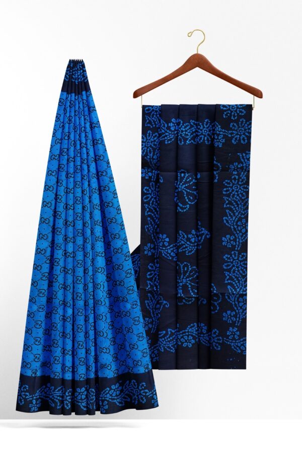 sri kumaran stores chungudi cotton saree royal blue saree with dark blue border 220221213