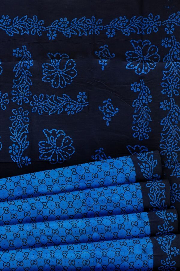 sri kumaran stores chungudi cotton saree royal blue saree with dark blue border 520221213