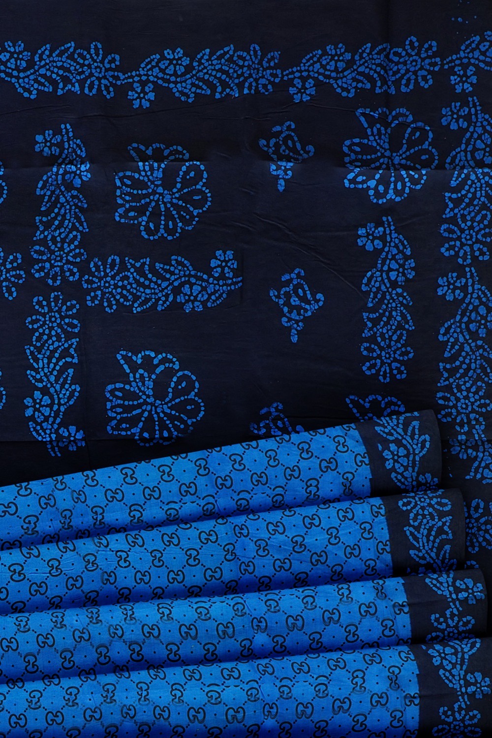 sri kumaran stores chungudi cotton saree royal blue saree with dark blue border 520221213