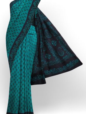 sri kumaran stores chungudi cotton saree sky blue saree with dark blue border 120221213