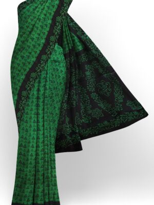 sri kumaran stores chungudi cotton saree steel blue saree with dark blue zari border 120221213
