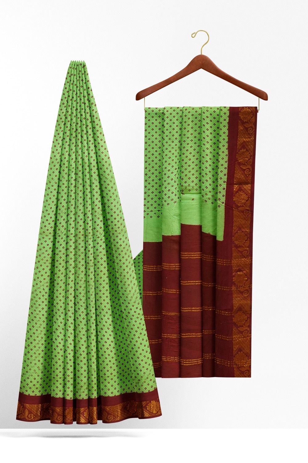 sri kumaran stores chungudi cotton saree teal green saree with maroon border 220221213