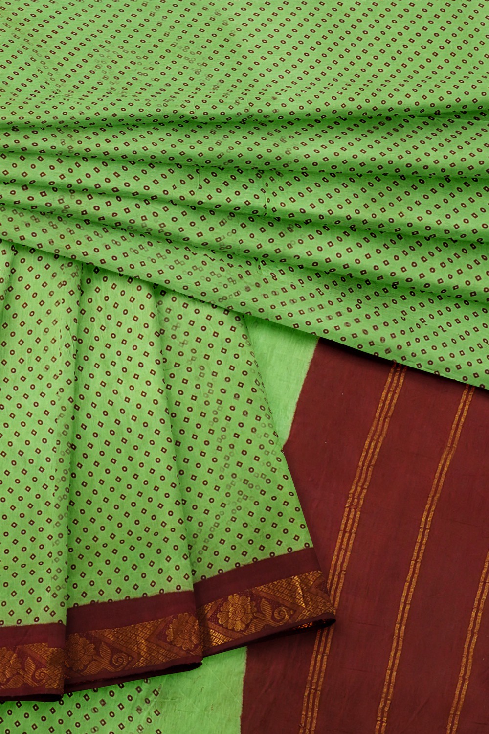 sri kumaran stores chungudi cotton saree teal green saree with maroon border 420221213