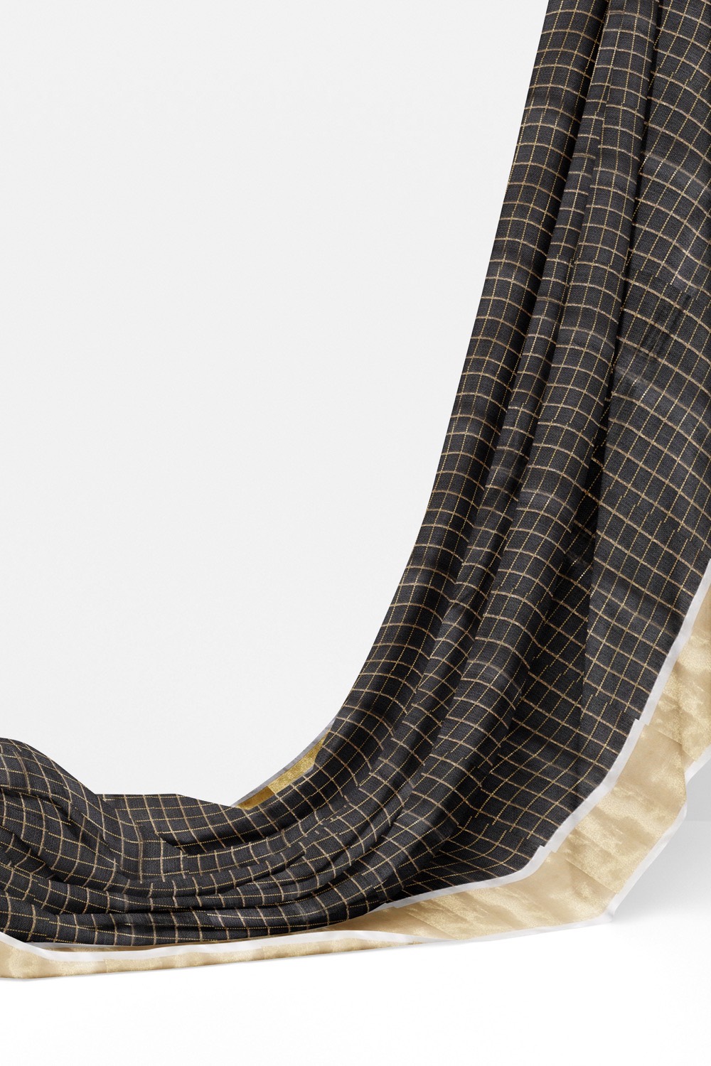 sri kumaran stores cikocotton saree black saree with golden border 320221213