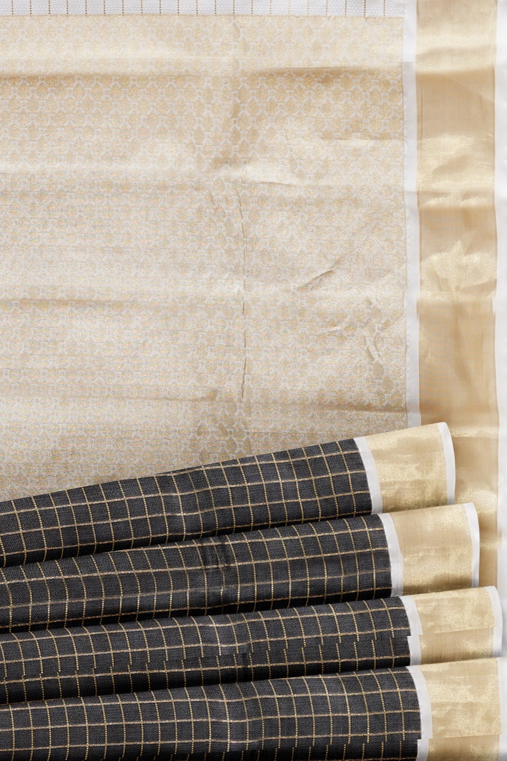 sri kumaran stores cikocotton saree black saree with golden border 520221213