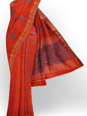 sri kumaran stores cikocotton saree dark maroon saree with maroon border 120221213