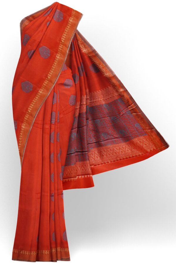 sri kumaran stores cikocotton saree dark maroon saree with maroon border 120221213
