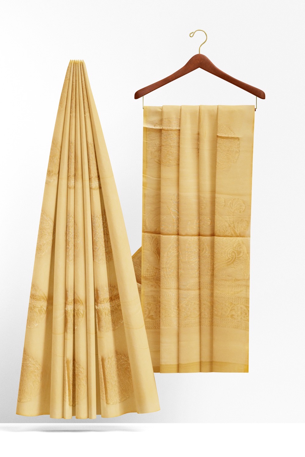 sri kumaran stores cikocotton saree golden saree with golden border 220221213