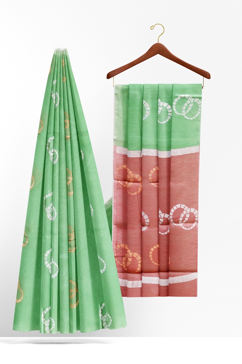 sri kumaran stores cikocotton saree light green saree with light green border 220221213