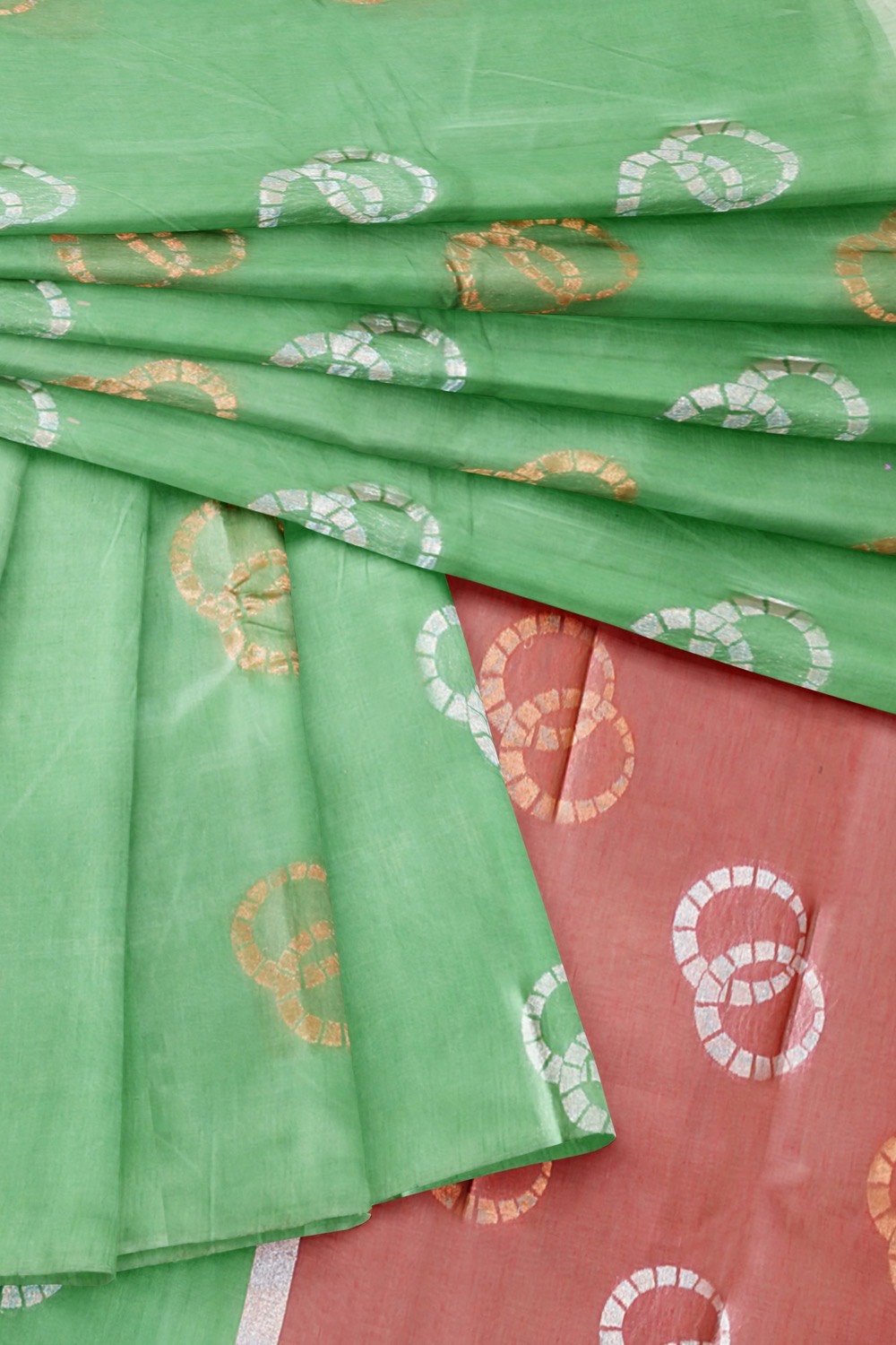 sri kumaran stores cikocotton saree light green saree with light green border 420221213